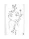 Printed Fridge Magnet White/Black 8.5x0.4x5.5cm