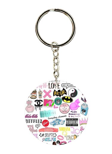 Random Things Printed Keychain