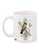 Bird Printed Coffee Mug White/Brown/Green 11ounce