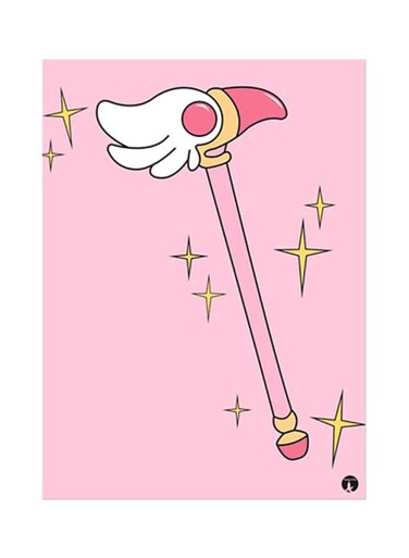 Anime Cardcaptor Sakura Metal Plate Poster Pink/White/Yellow 15x20centimeter