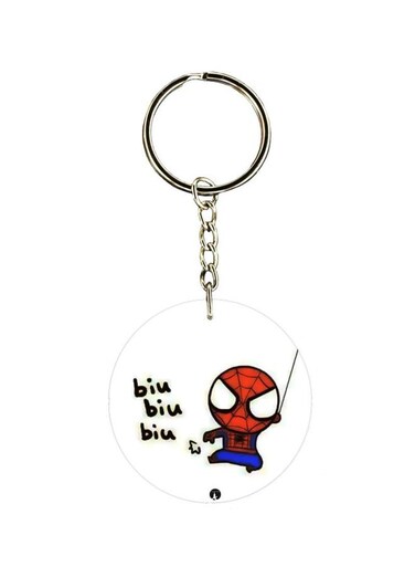 Spiderman Printed Single Sided Keychain
