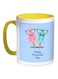 Happy Friendship Day Printed Coffee Mug Blue/White/Yellow 11ounce