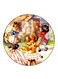 Vintage Art Printed Fridge Magnet Round Multicolour