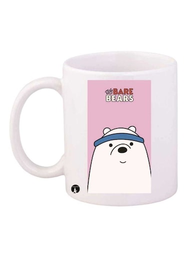 We Bare Bears Printed Mug White/Pink Standard Size