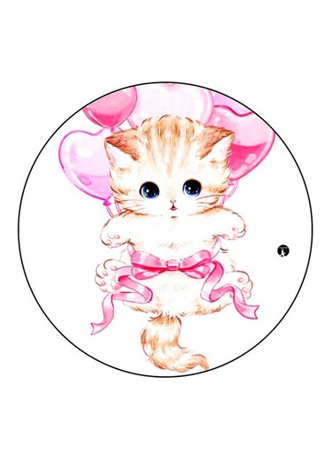 Cat Printed Fridge Magnet Multicolour
