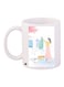 Girl Printed Coffee Mug White/Pink/Green 11ounce