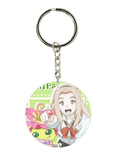 Double Sided Anime Digimon Printed Keychain
