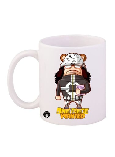 Anime One Piece Printed Mug White/Grey/Brown 12ounce