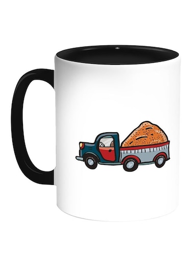 Transportation Car Printed Coffee Mug White/Black 11ounce