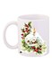 House Printed Coffee Mug White/Green/Red 11ounce