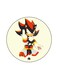 Cartoon Printed Fridge Magnet Beige/Red/Black 5.5cm