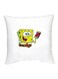 SpongeBob Character Printed Cushion White/Yellow/Brown 16x16inch