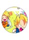 Cartoon Printed Fridge Magnet Green/Yellow/Blue 5.5cm