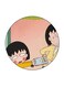 Anime Chibi Maruko Chan Printed Fridge Magnet Round Multicolour