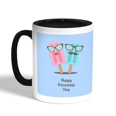 Happy Friendship Day Printed Coffee Mug, Black 11 Ounce