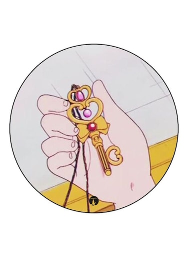 Anime Sailor Moon Theme Printed Fridge Magnet k/White/Yellow