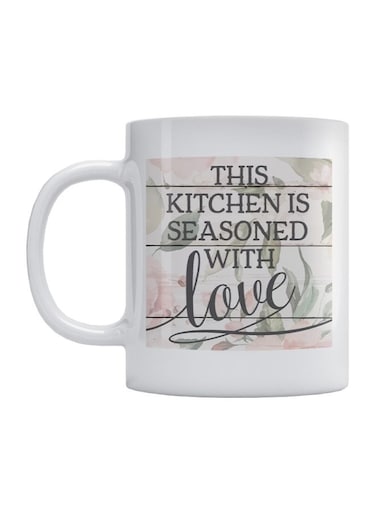 Kitchen Decor Printed Mug White/Pink/Green