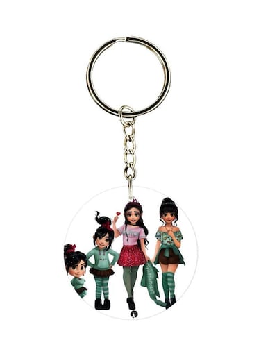 Cartoon Girls Printed Keychain