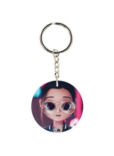 Cartoon Themed Single Sided Key Chain