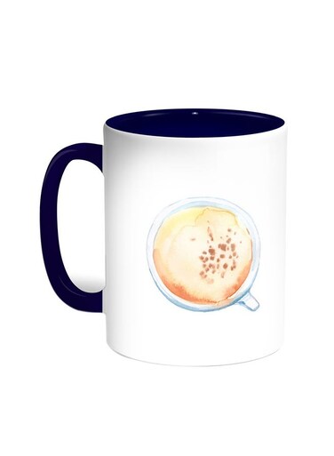 Cup Of Coffee In A Foam Printed Mug Blue/White 11ounce
