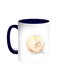 Cup Of Coffee In A Foam Printed Mug Blue/White 11ounce