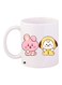 Printed Ceramic Coffee Mug White/Pink/Yellow 11ounce