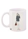 Girl Printed Coffee Mug White/Blue/Brown 11ounce
