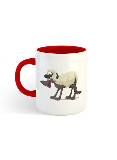Eid Al-Adha Sheep Printed Mug White/Red