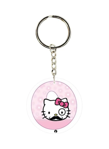 Initial O Designed Dual Sided Keychain