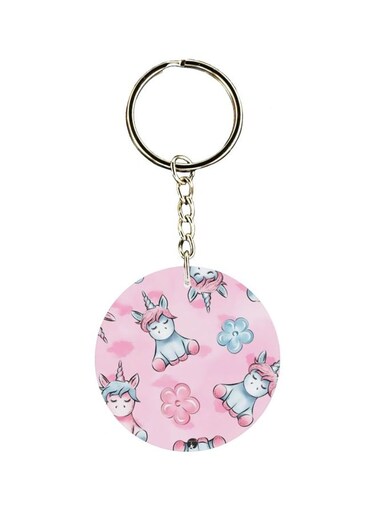 Unicorn Printed Single Sided Keychain