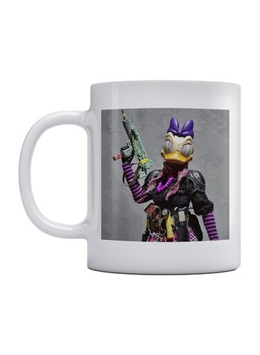 Daisy Duck Printed Mug White/Purple/Grey
