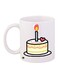 Cake Printed Coffee Mug White/Yellow/Red 11ounce