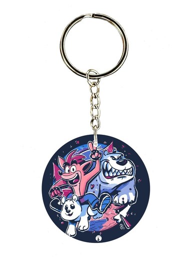 The Crash Video Game Printed Keychain