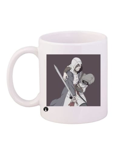 Assassin's Creed Printed Coffee Mug White/Grey/Brown Standard Size