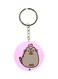 Cartoon Cat Printed Double Sided Keychain