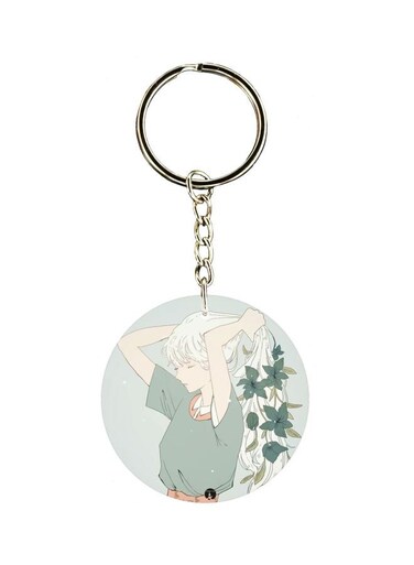 Cartoon Printed Double Sided Keychain
