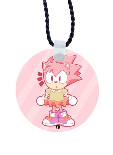 Sonic Printed Car Mirror Pendant