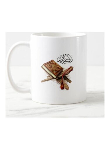 Ramadan Kareem Design Printed Mug White