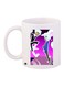 Cartoon Printed Coffee Mug White/Pink/Black 11ounce