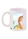 Girl Printed Ceramic Coffee Mug White/Blue/Yellow