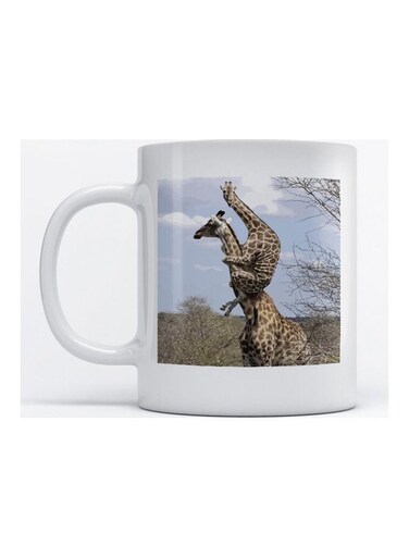 Mug Giraffe For Coffee And Tea White
