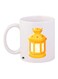 Lantern Printed Coffee Mug White/Yellow 11ounce
