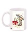 Printed Coffee Mug White/Pink/Green 11ounce