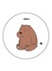 We Bare Bears Printed Fridge Magnet Multicolour