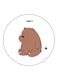 We Bare Bears Printed Fridge Magnet Multicolour