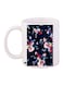 Floral Printed Coffee Mug White/Blue/Pink 11ounce