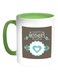 Happy Mother's Day Printed Coffee Mug Green/Brown/White 325ml