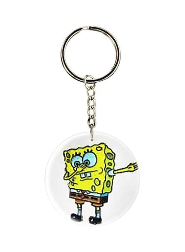 Cartoon Printed Double-Sided Keychain
