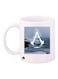 Assassin's Creed Video Game Printed Mug White/Blue/Black Standard Size