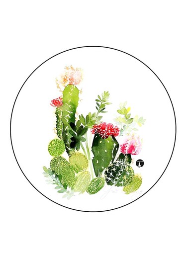 Cactuses Printed Fridge Magnet Multicolour